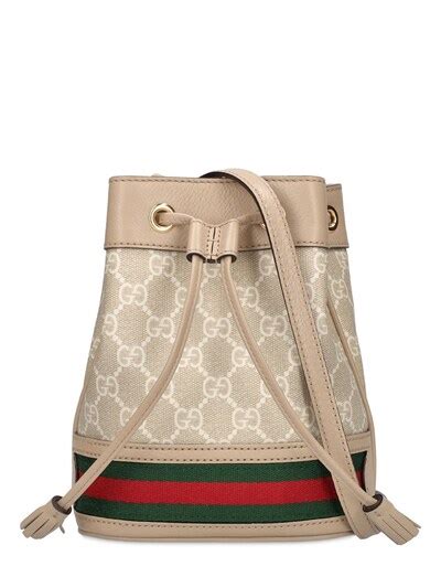 Secchiello Mini in GG Supreme in Marrone 